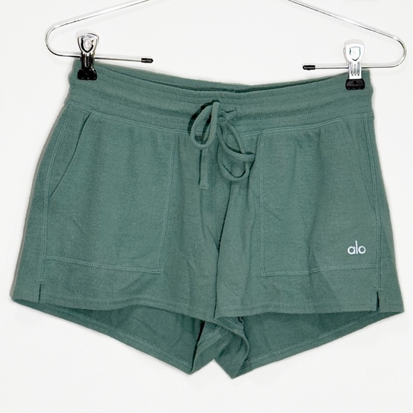 ALO Yoga Daze Knit Short in Teal Green size XS - Picture 2 of 4